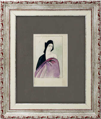 Чехонин Сергей Васильевич. Женский портрет в стиле «модерн» (на оборотной стороне «Ангел»)